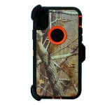 Premium Camo Heavy Duty Case with Clip for iPhone XR 6.1 (Tree Orange)